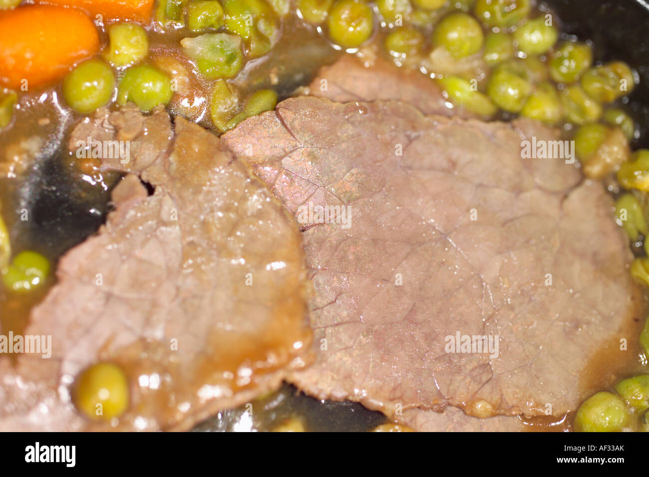 Roast beef TV dinner Stock Photo Alamy