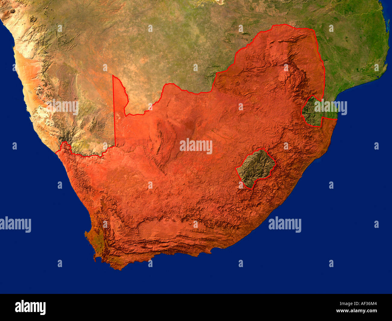 Africa satellite map hi-res stock photography and images - Alamy