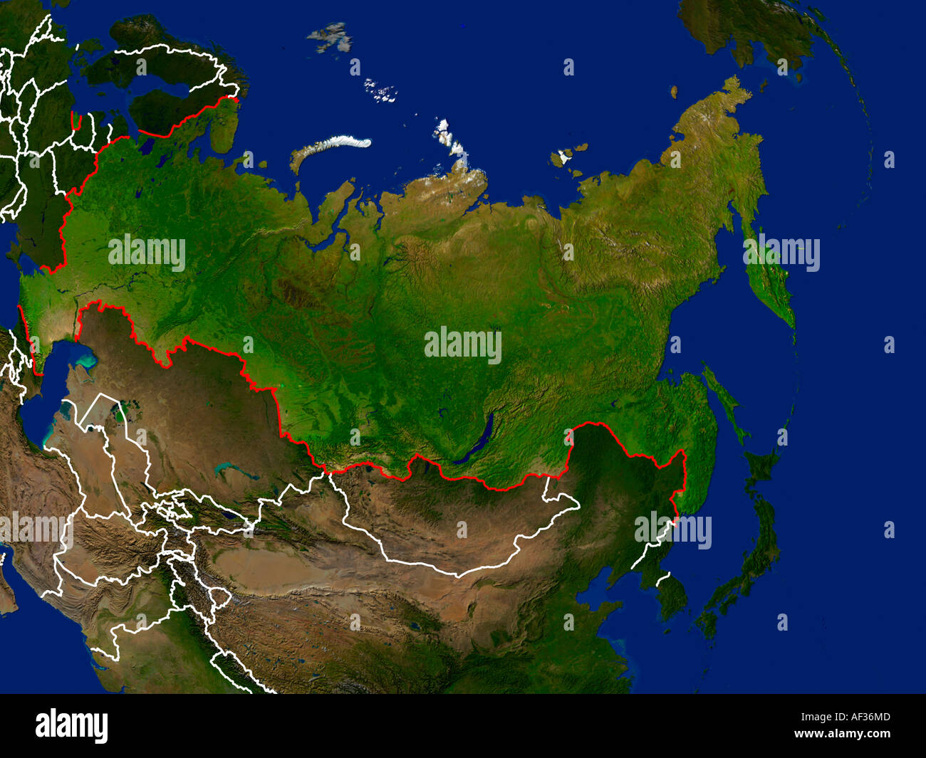 Russia Satellite Map Hi Res Stock Photography And Images Alamy
