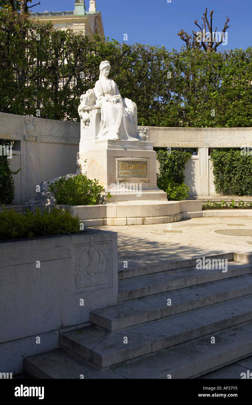 Empress Elizabeth Memorial in the Volksgarten Vienna Austria Stock Photo