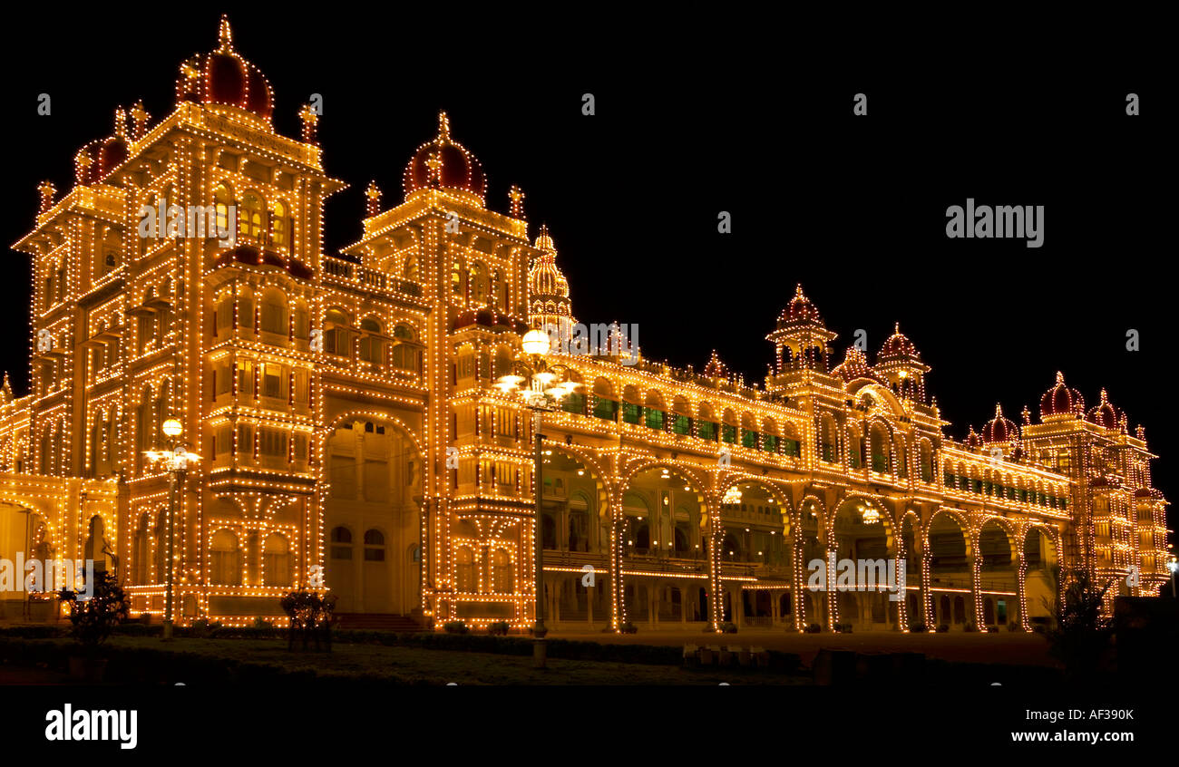 Mysore Palace Lights India High Resolution Stock Photography and Images ...