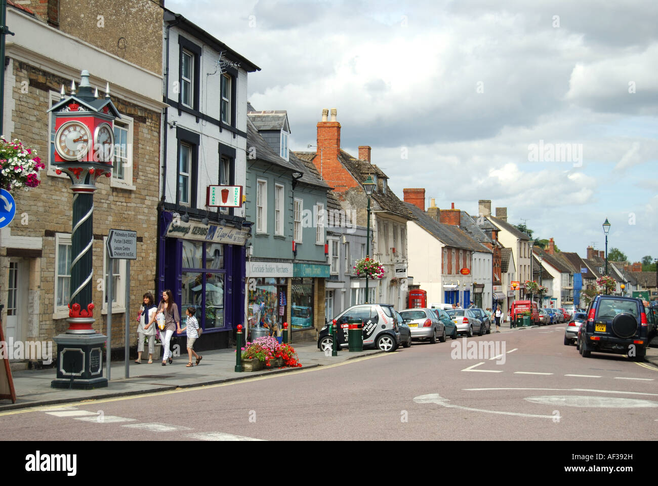 View of High Street, Cricklade, Wiltshire, England, United Kingdom Stock Photo