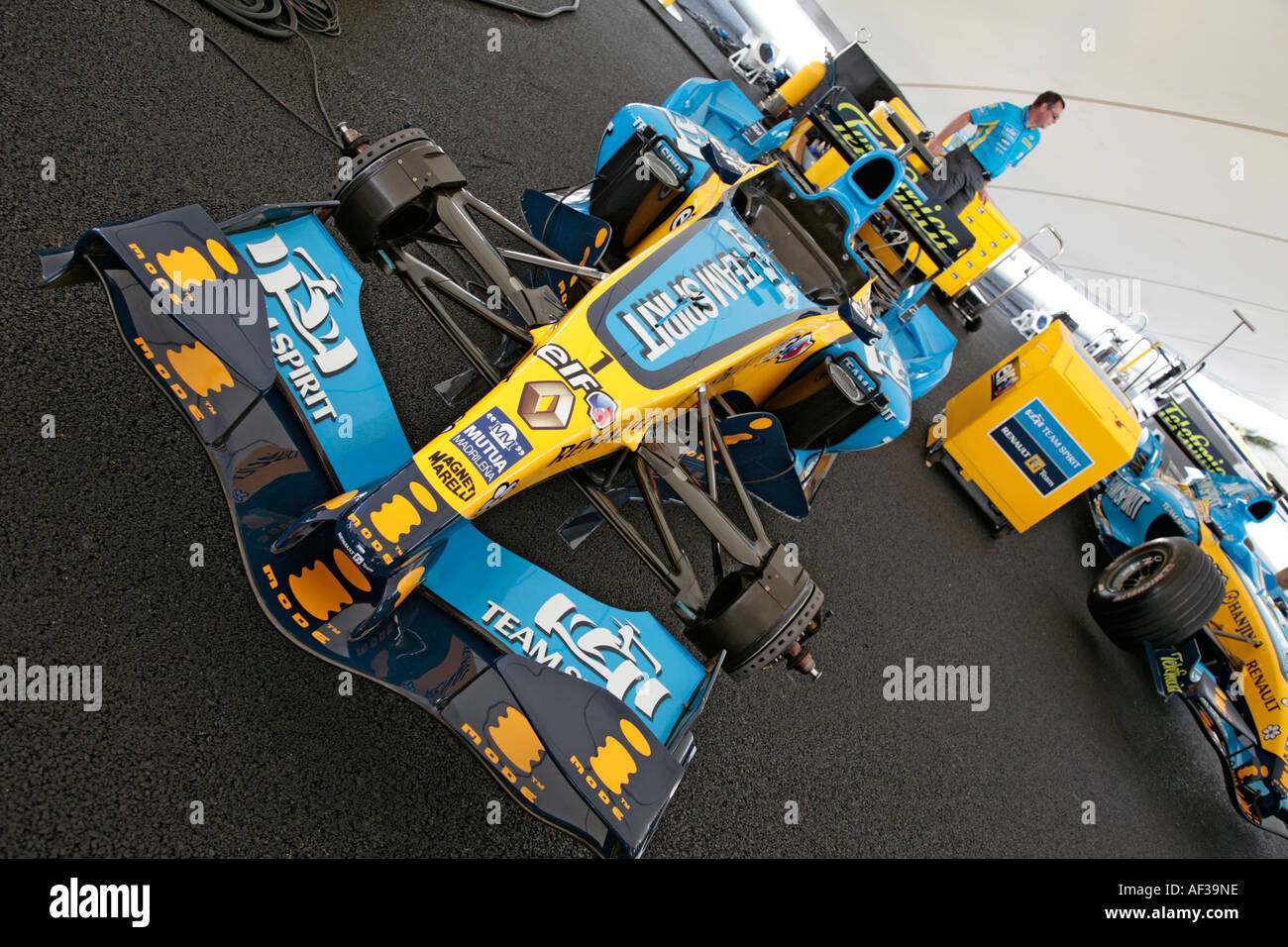 2006 Renault R26 F1 car on display at the Goodwood Festival of Speed. Stock Photo