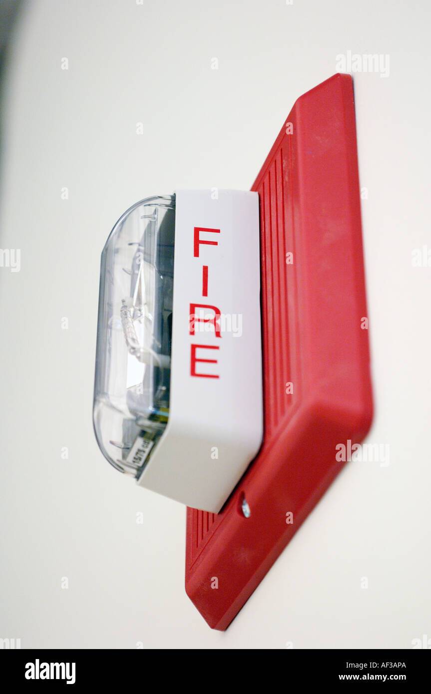Closeup of fire alarm flash device Stock Photo Alamy