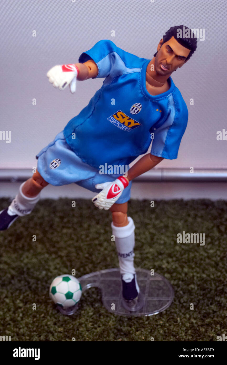 Hamburg crazy of Football. Before FIFA 2006. Museum of Hamburg. Football toys. Football Player dolls Stock Photo
