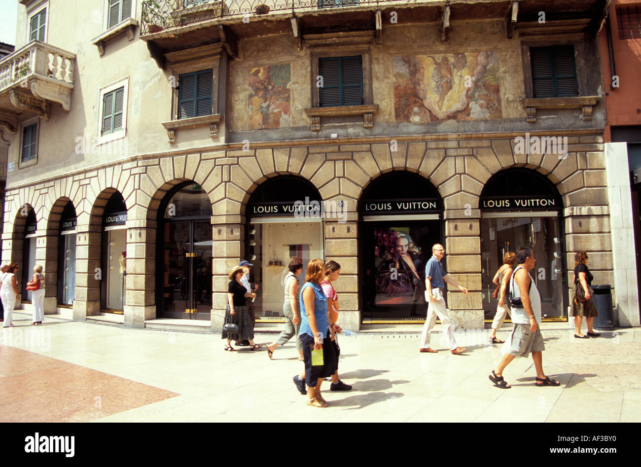 Louis Vuitton Store In Via Mazzini Verona Italy Stock Photo