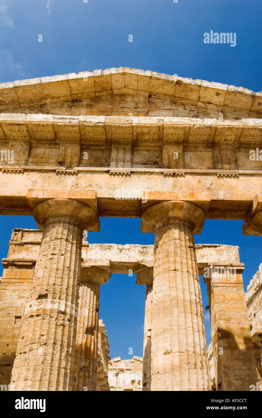 Greek temples Paestum Italy Stock Photo Alamy