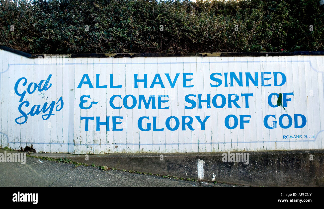 Religious Billboards Portrush Northern Ireland Stock Photo Alamy