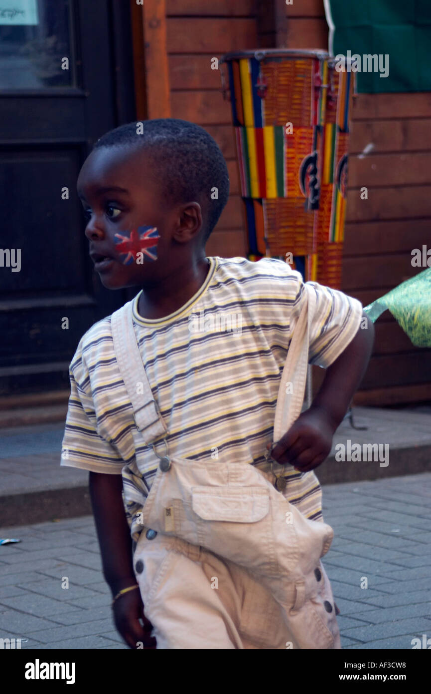 World Cup Festival of the people and cultures. Boy from Ghana Stock Photo