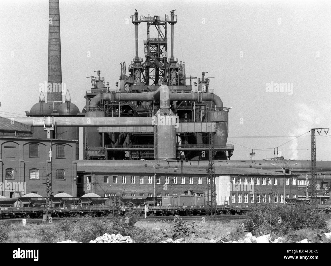 blast furnace in the year of 1981, Germany, North Rhine-Westphalia, Ruhr Area, Oberhausen Stock Photo