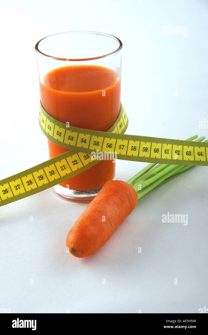 juice of carrots Stock Photo