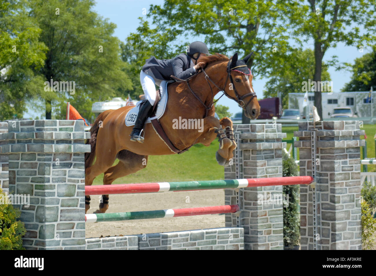 Equestrian hunter jumper event at the Kentucky Horse Park in Lexington
