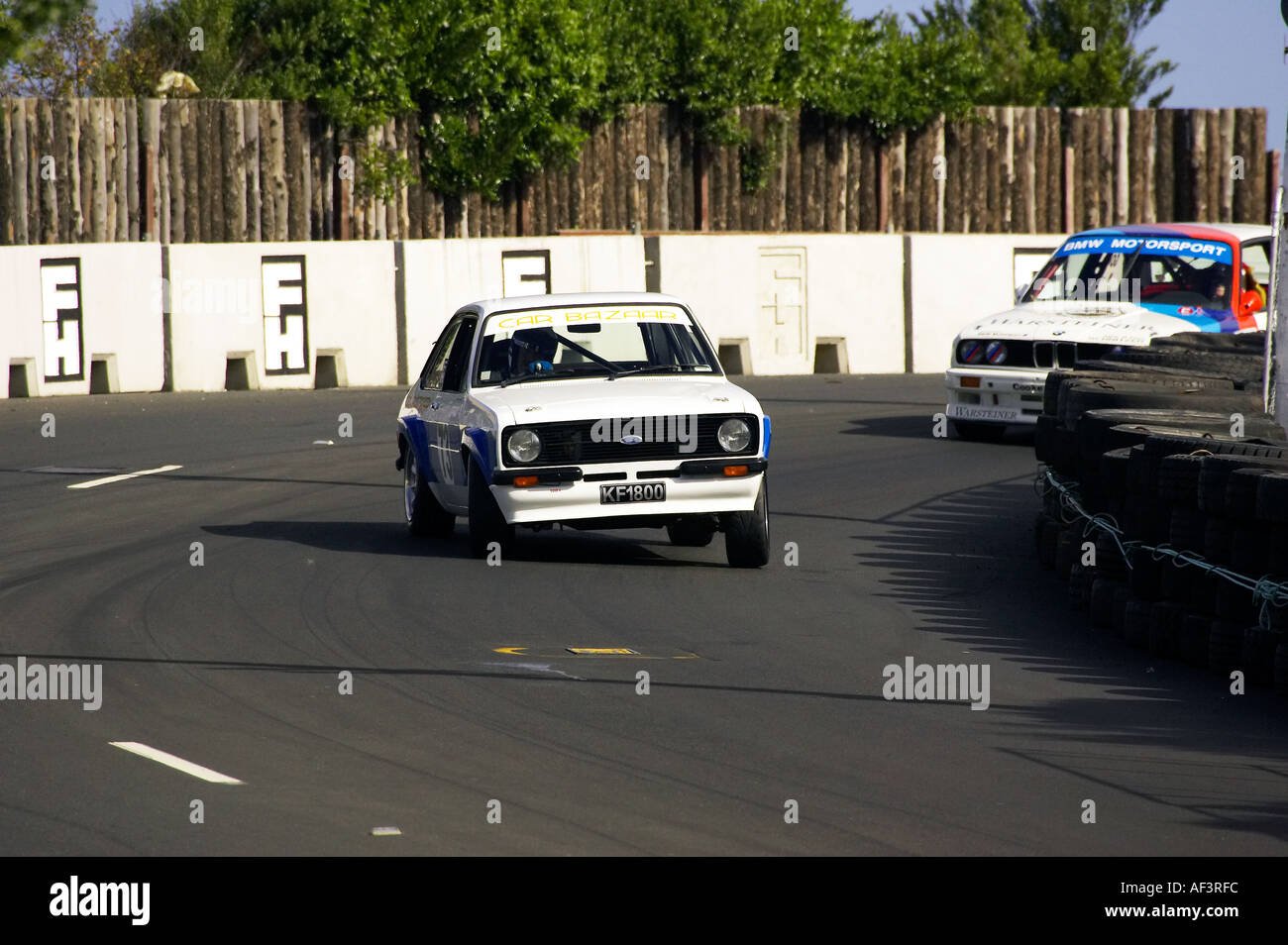 Ford Escort Classic Street Racing Dunedin South Island New Zealand Stock Photo