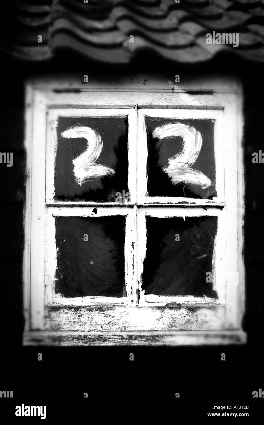 Window in Fishermans hut Dunwich Stock Photo