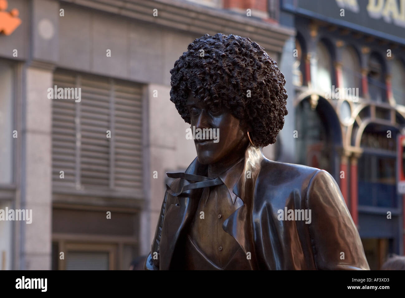 Statue by Paul Daly of Thin Lizzy frontman Phil Lynott Stock Photo