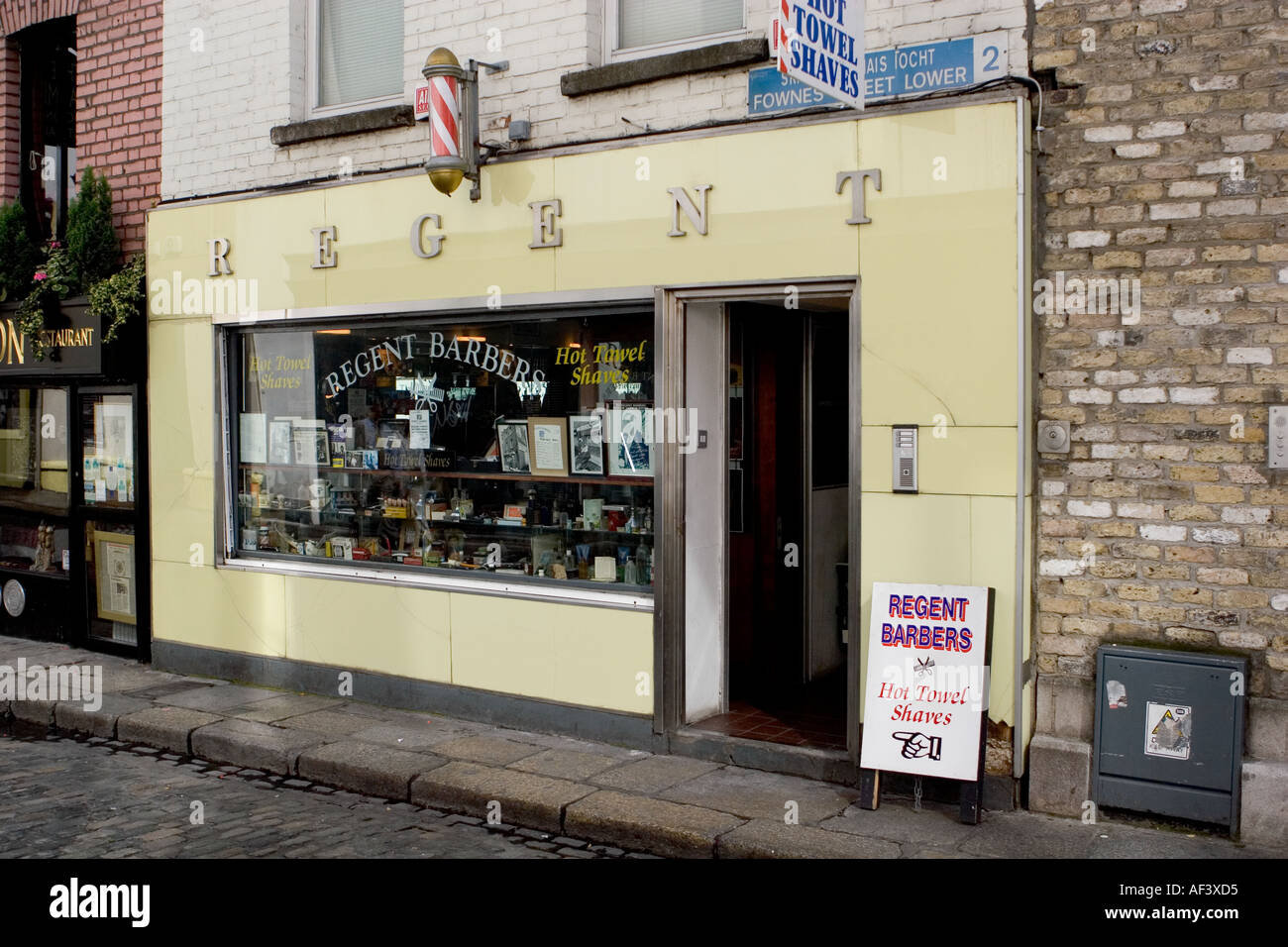 Regent Barbers in the Temple Bar area of Dublin Ireland Stock Photo Alamy