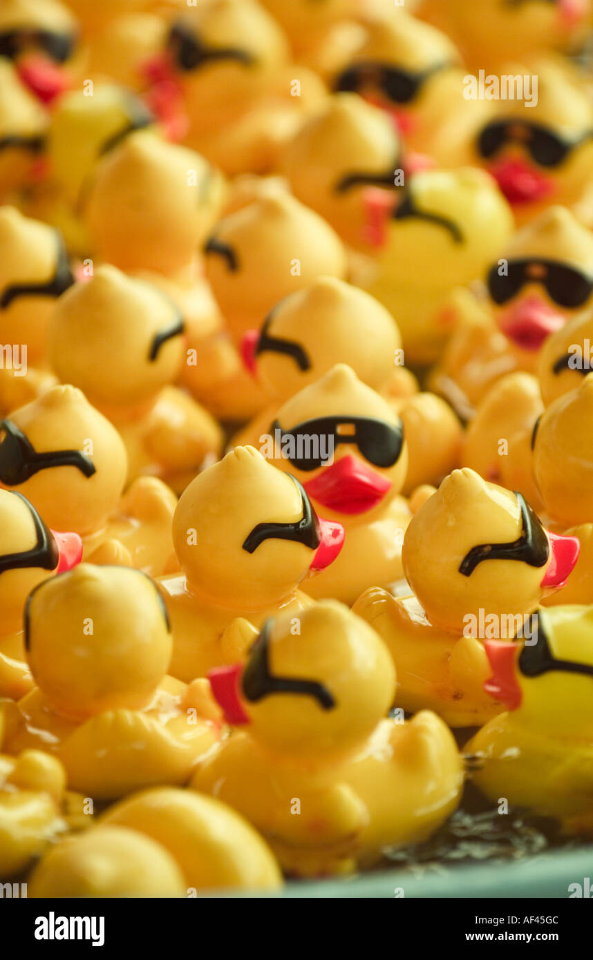 Collection of rubber duckies wearing sunglasses Stock Photo Alamy