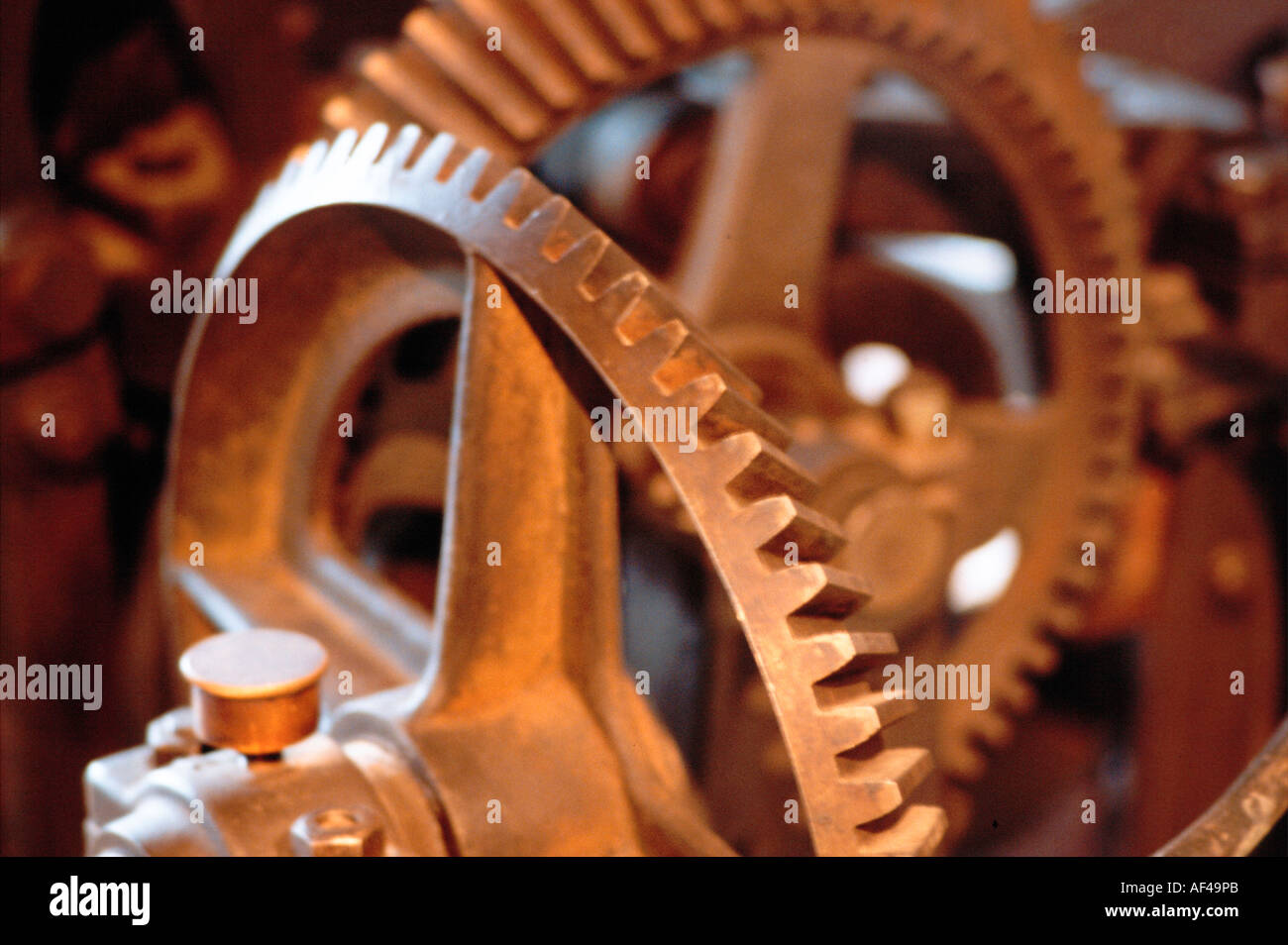 Gearwheel of a mashine, match museum, Jonkoping, Sweden Stock Photo