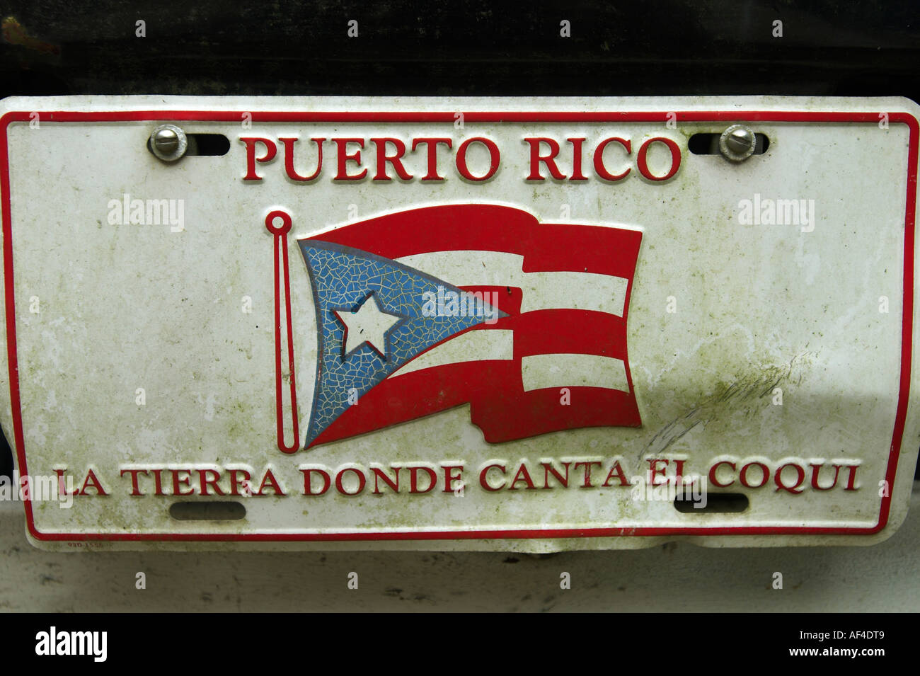 Licence plate of Puerto Rico Stock Photo Alamy