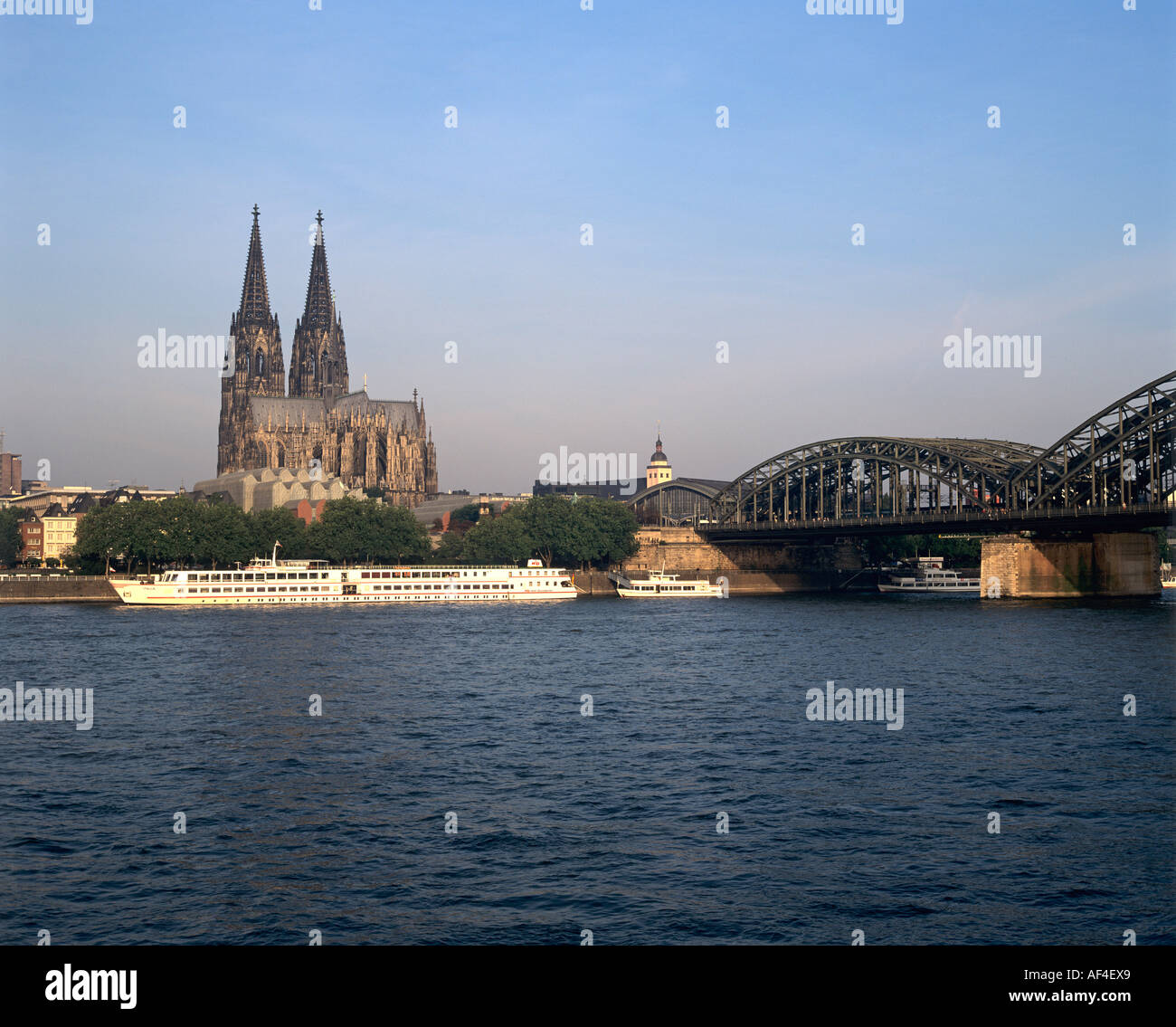 Cathedral with museum Ludwig - Cologne on the Rhine - Germany Stock Photo