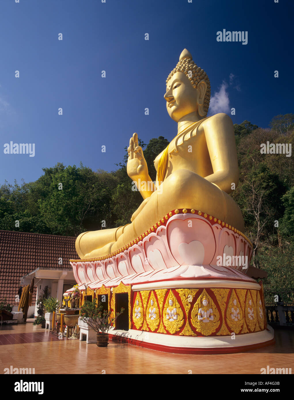 Golden Buddha Phuket Town Khao Rang Hill Thailand Stock Photo