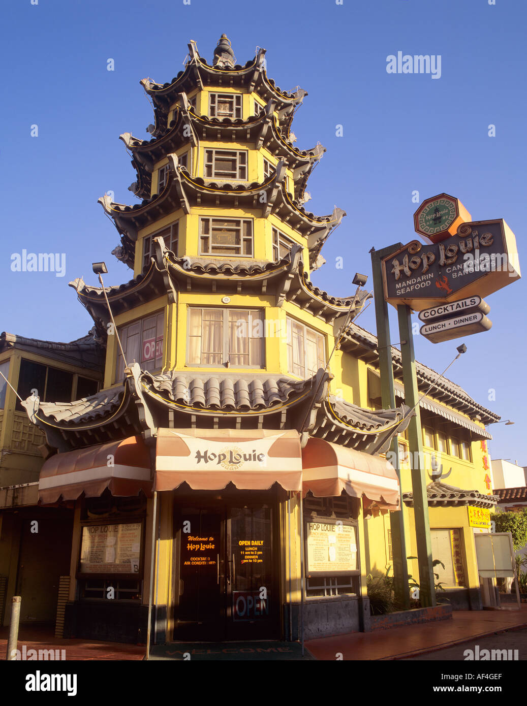 Hop Louie Chinese Restaurant China Town Los Angeles California USA Stock Photo