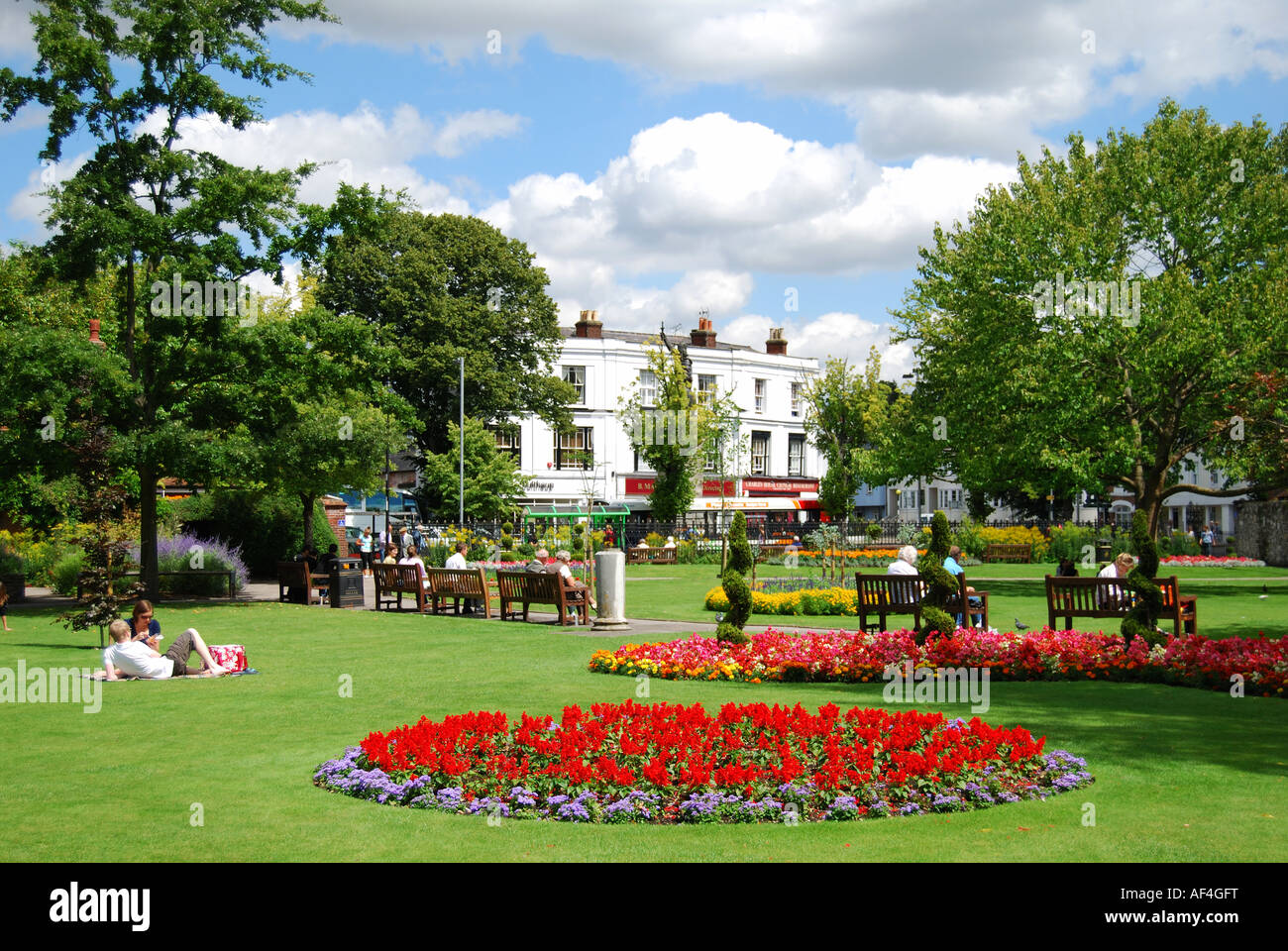 Abbey Gardens, Winchester, Hampshire, England, United Kingdom Stock