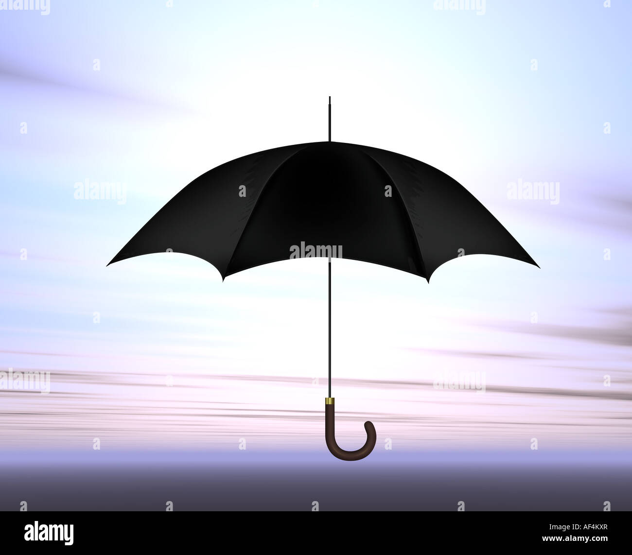 Black business umbrella concept illustration Stock Photo Alamy