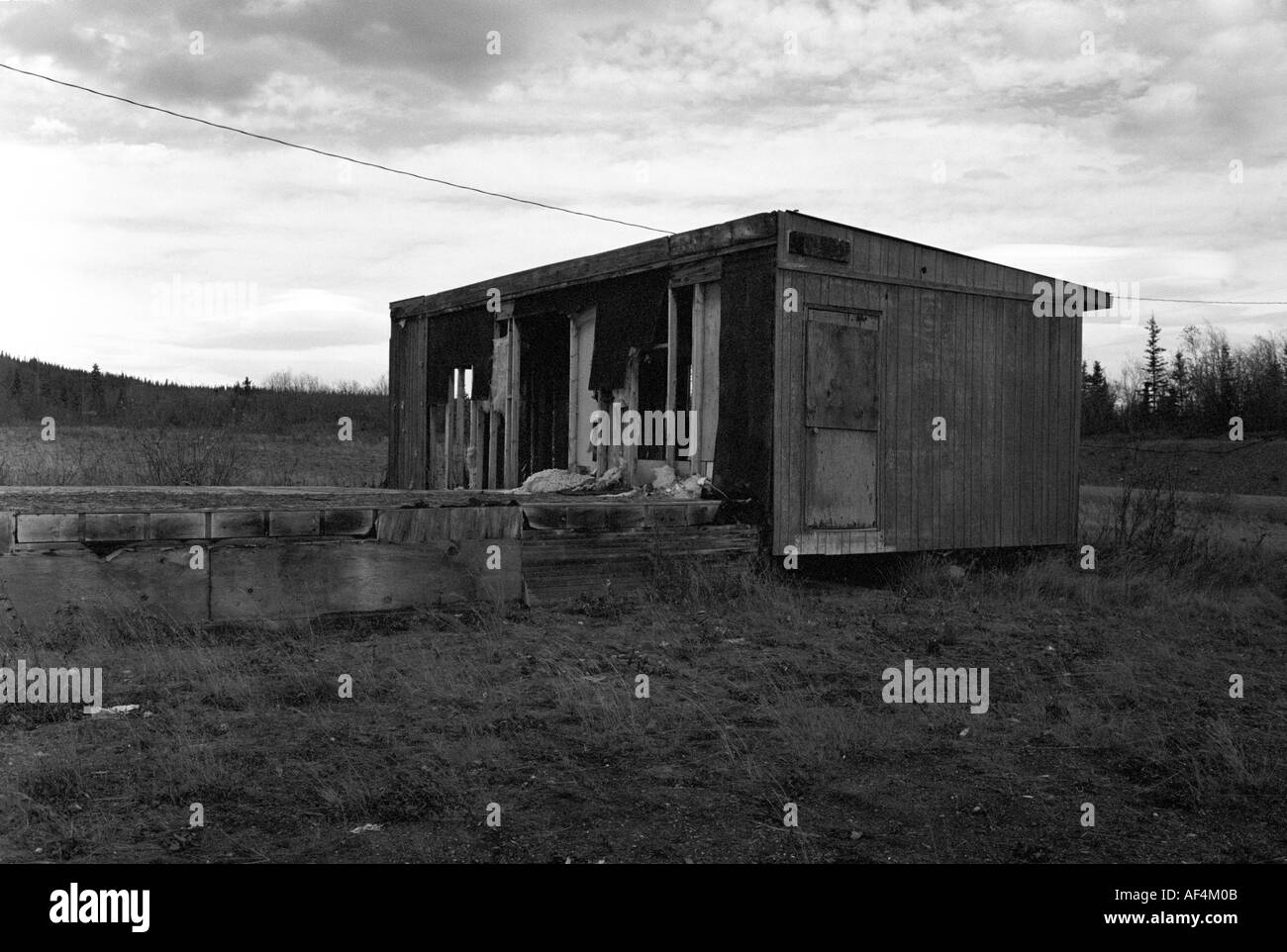 Abandoned Building Alaska Stock Photo Alamy