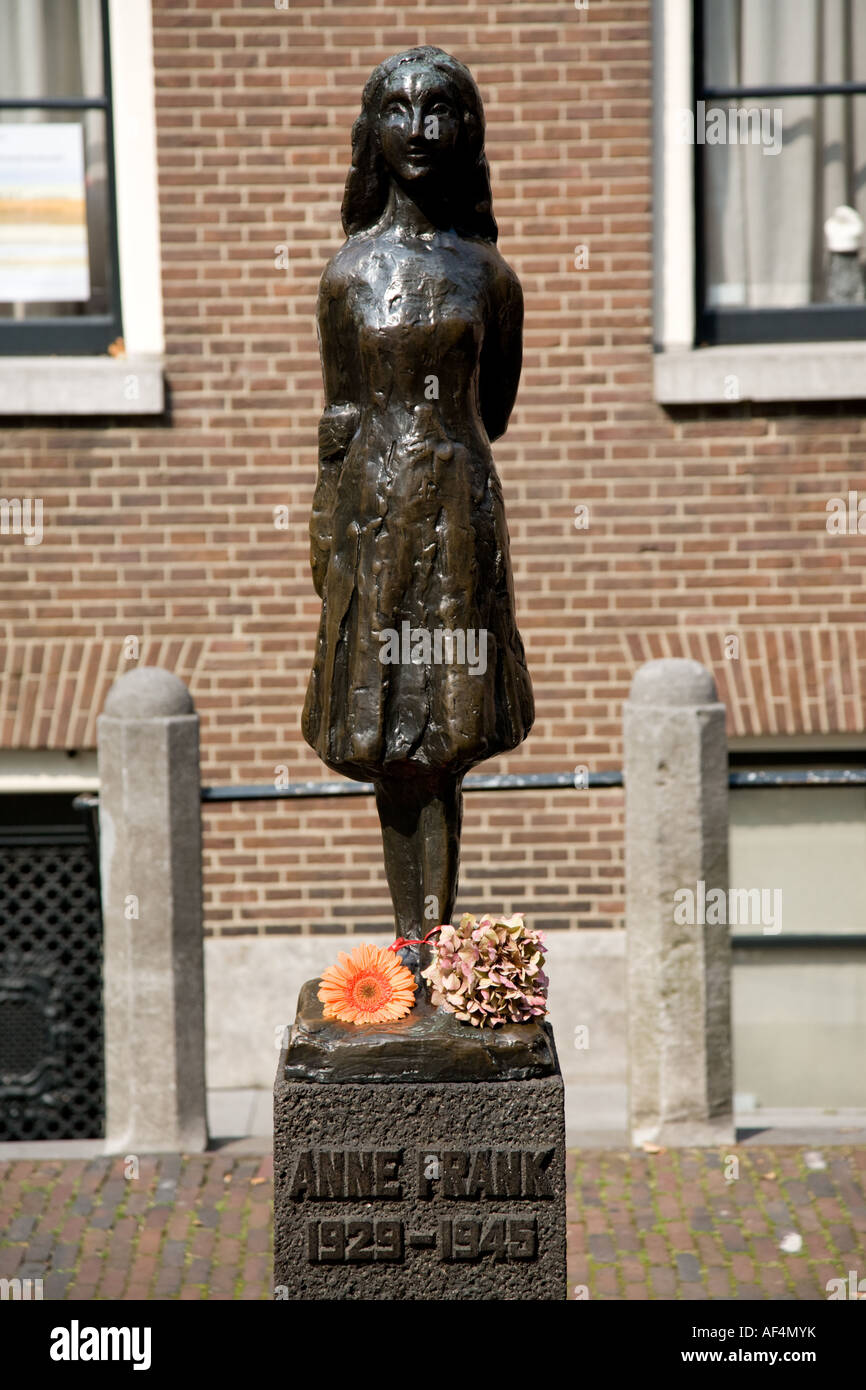 Anne Frank Sculpture, Amsterdam Stock Photo