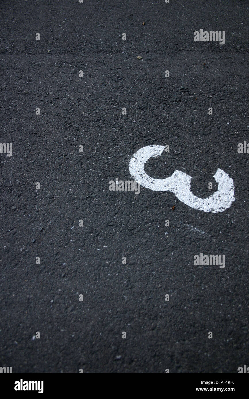 Car park marking Stock Photo