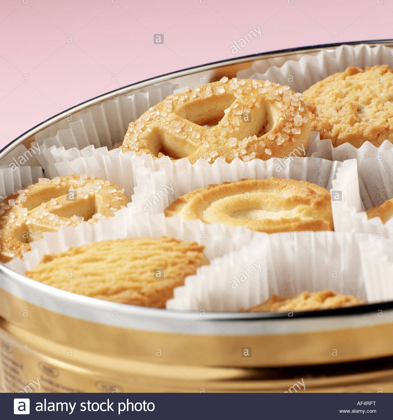 Shortbread Biscuits Tin Stock Photos & Shortbread Biscuits Tin Stock