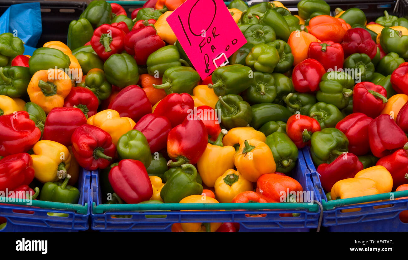 Peppers stall picture by Patrick Steel www patricksteel co uk Stock Photo