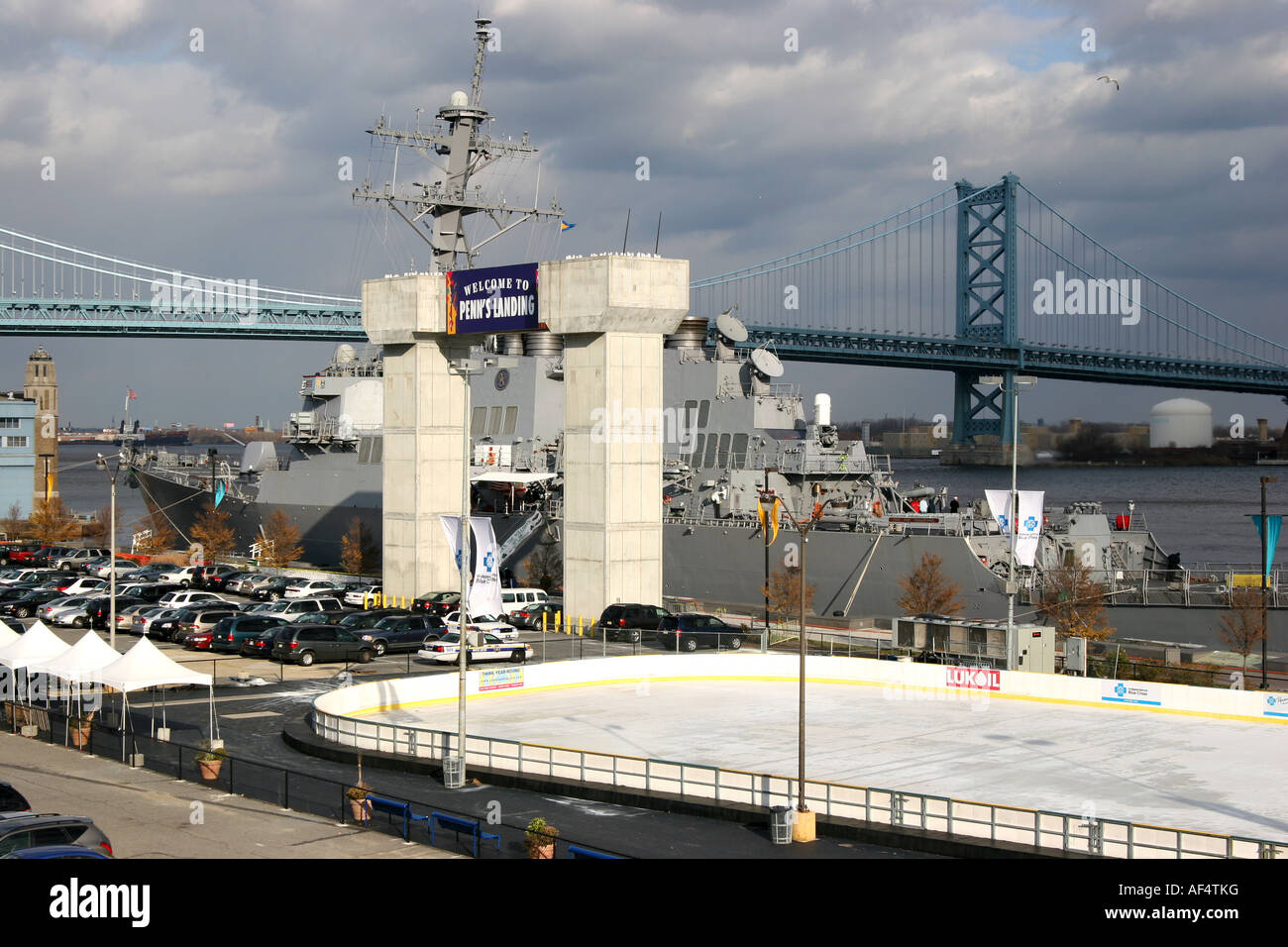 USS The Sullivans Arleigh Burke class destroyer visiting Philadelphia Stock Photo