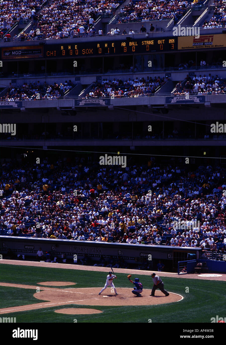 Chicago White Sox v Chicago Cubs baseball game bases bat ball US