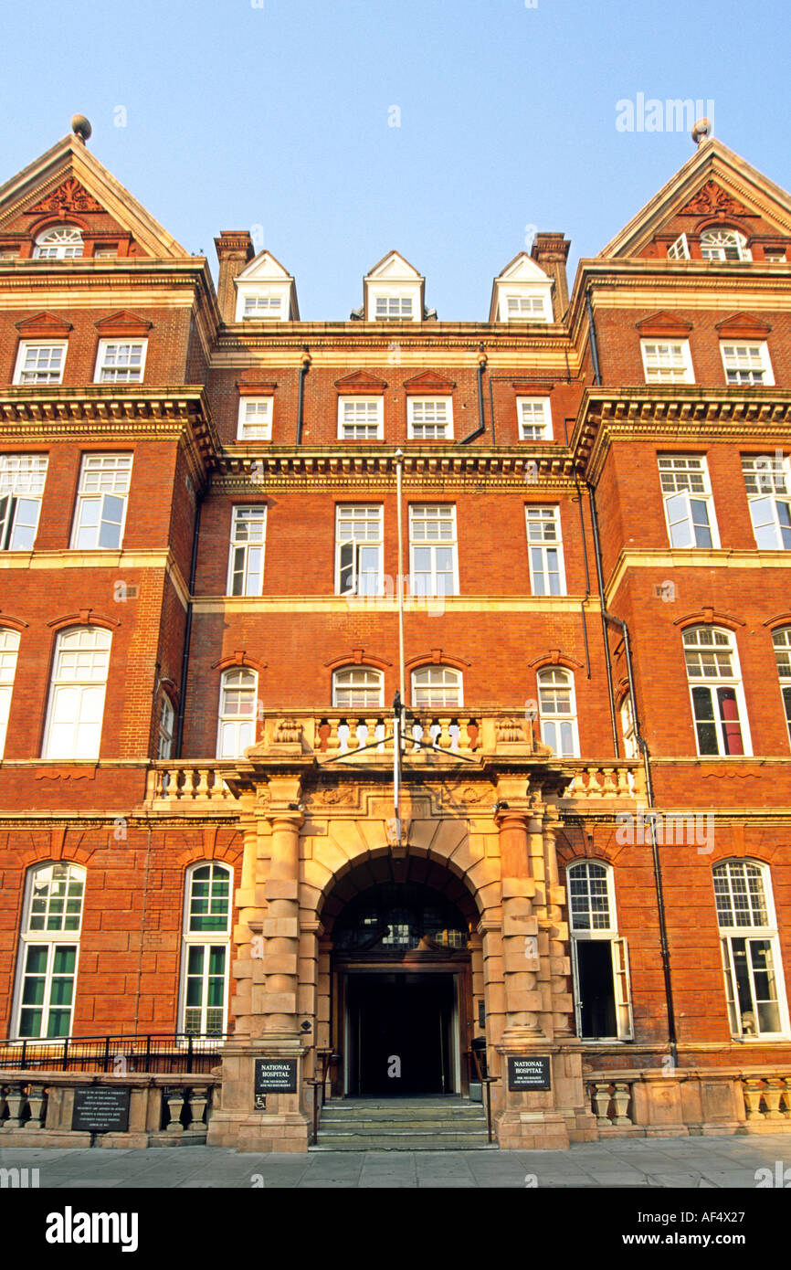 The National Hospital for Neurology in London. The building dates back to 1885 and originally housed the charitable foundation. Stock Photo