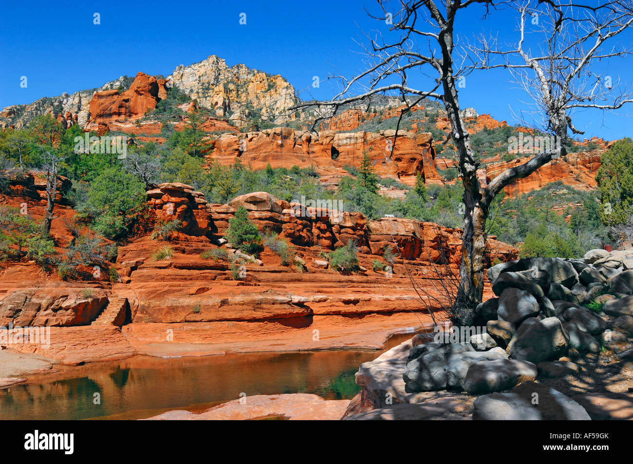 Slide Rock State Park and Oak Creek, Sedona, Arizona USA Stock Photo ...