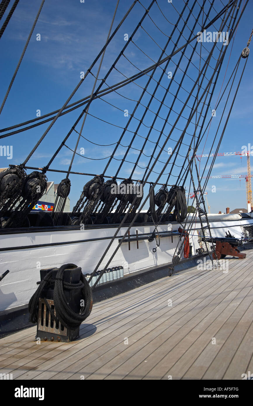 Armoured warship deck rigging hi-res stock photography and images - Alamy