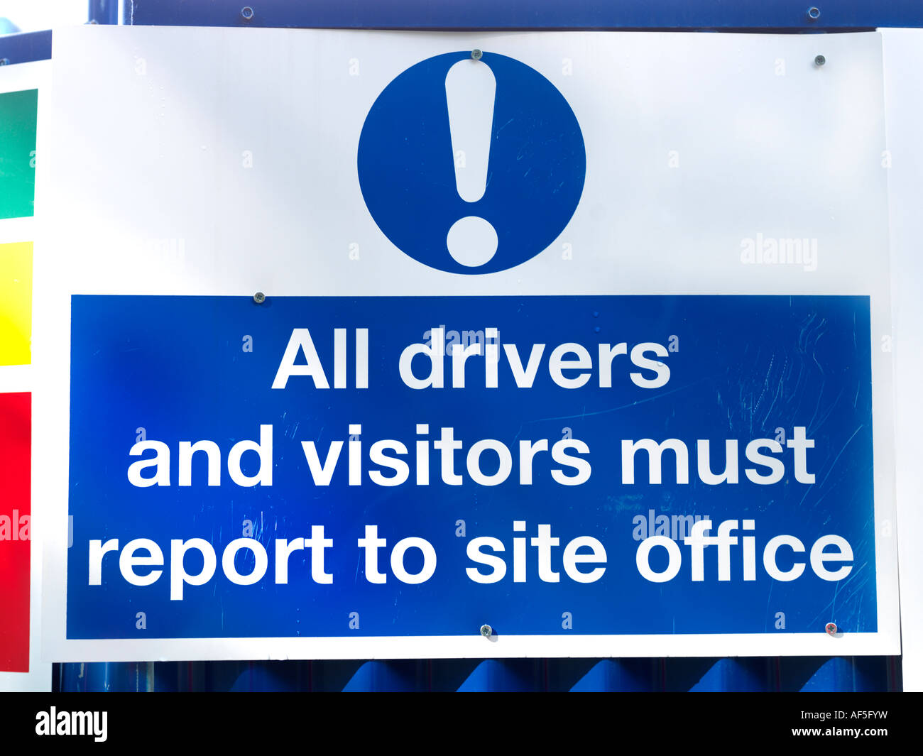Safety Notice on Construction Site Stock Photo Alamy