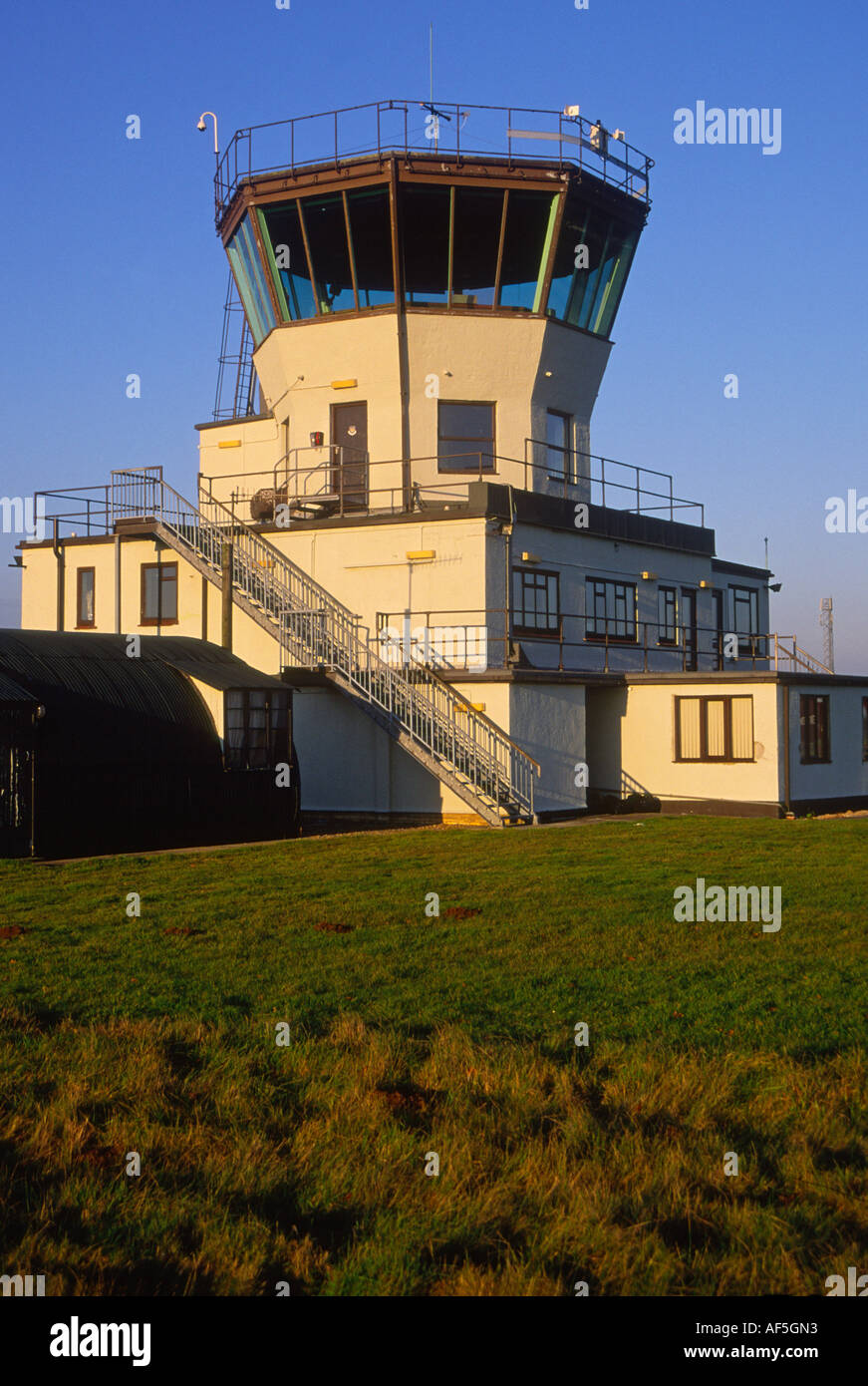 Control tower former Bentwaters USA airbase Rendlesham Suffolk England Stock Photo