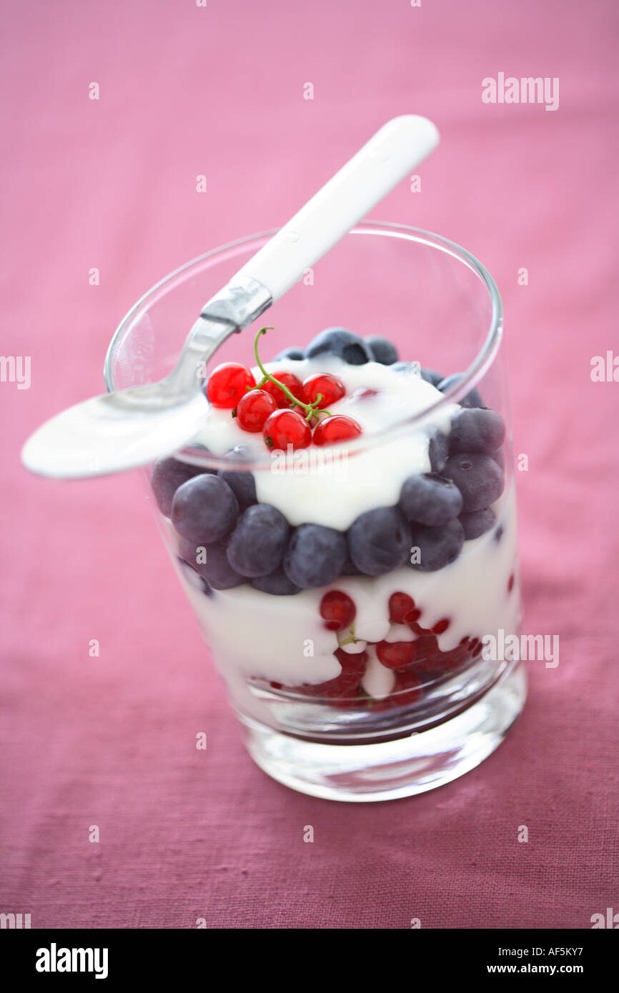 Berry Yogurt Parfait Stock Photo Alamy