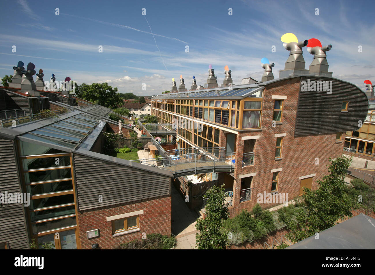 Bedzed sustainable housing development, Wallington south London Stock Photo Alamy