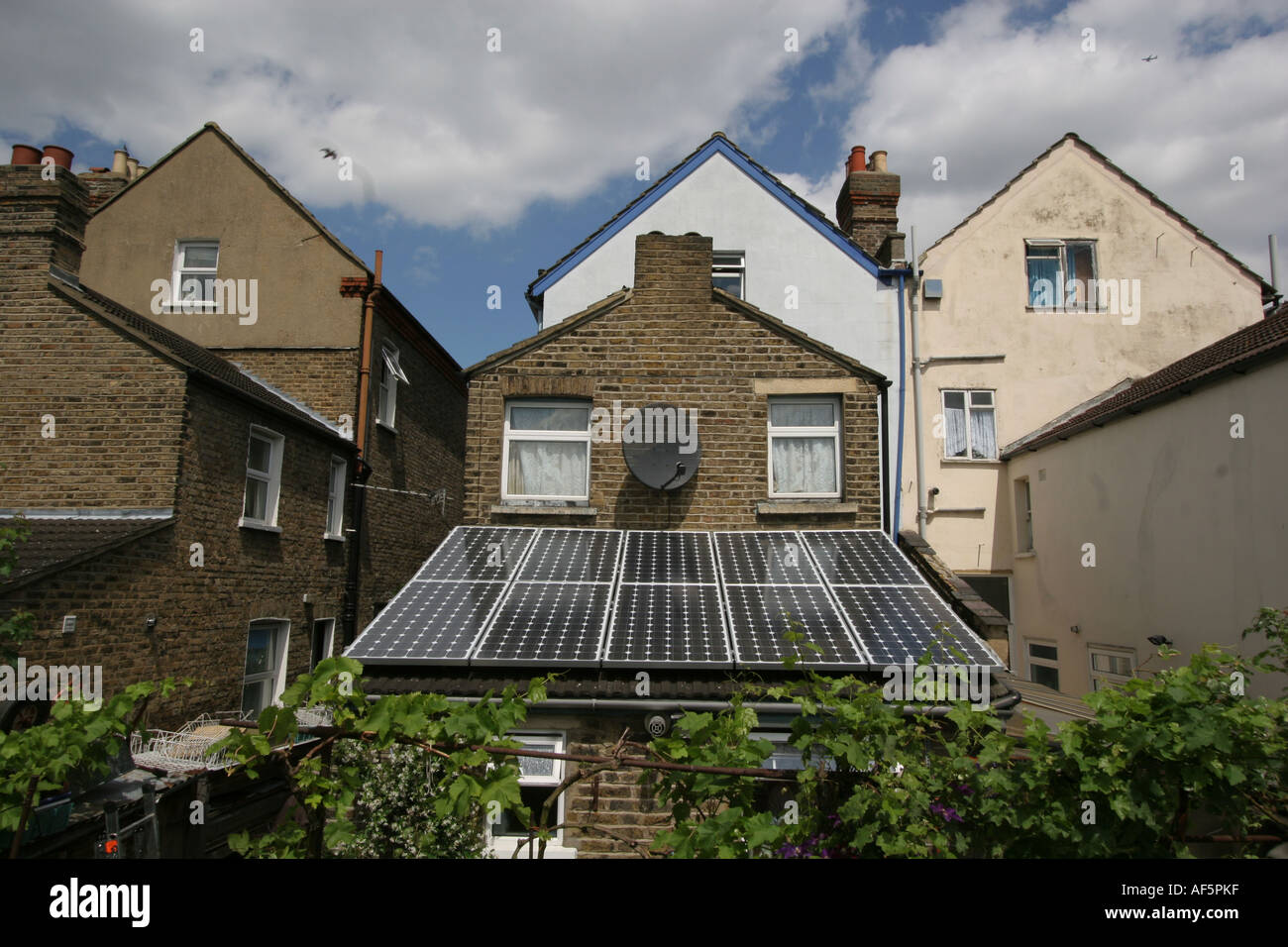 Solar panels being installed on the roof of a house in South East