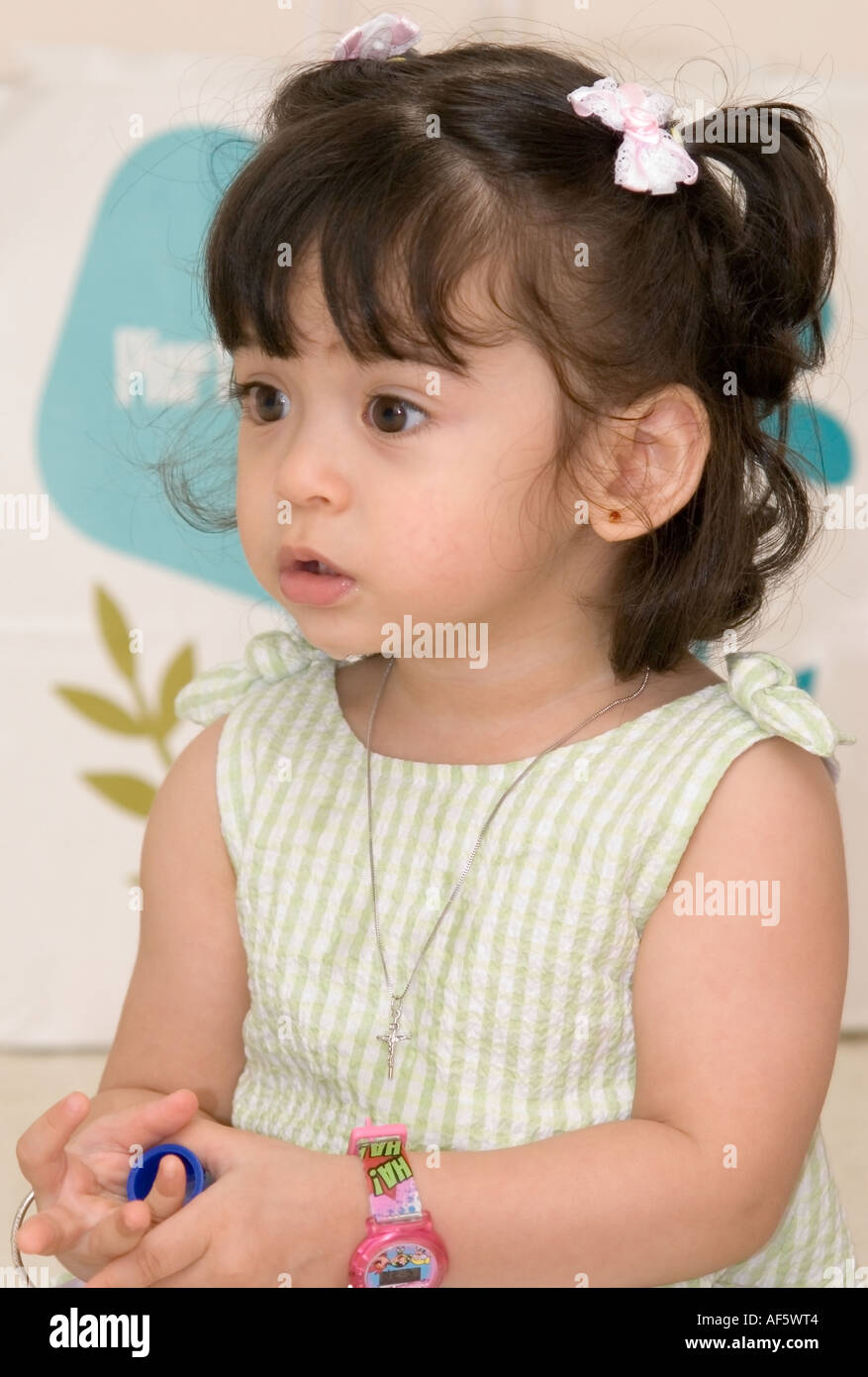 Cute Dark Haired Little Girl Stock Photo 7909443 Alamy