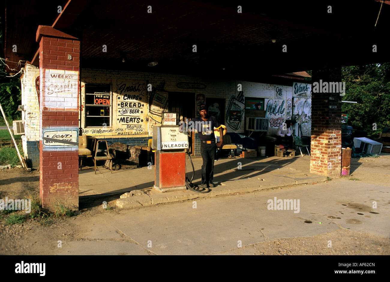 general store & gas station in Pace Mississippi Stock Photo Alamy