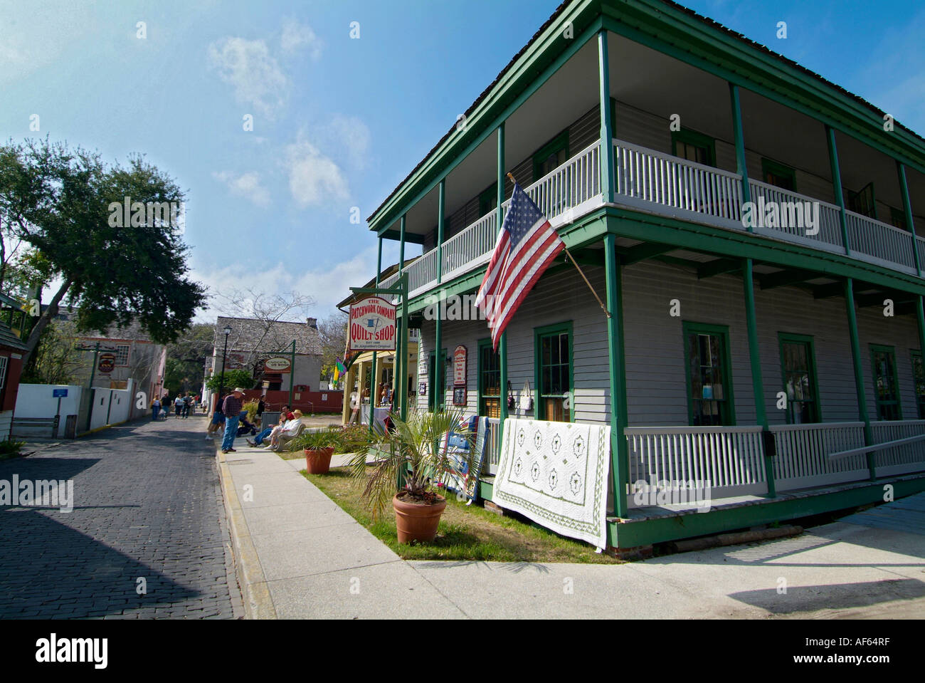 The Old City Shopping District at St Augustine Florida Fl Stock Photo ...