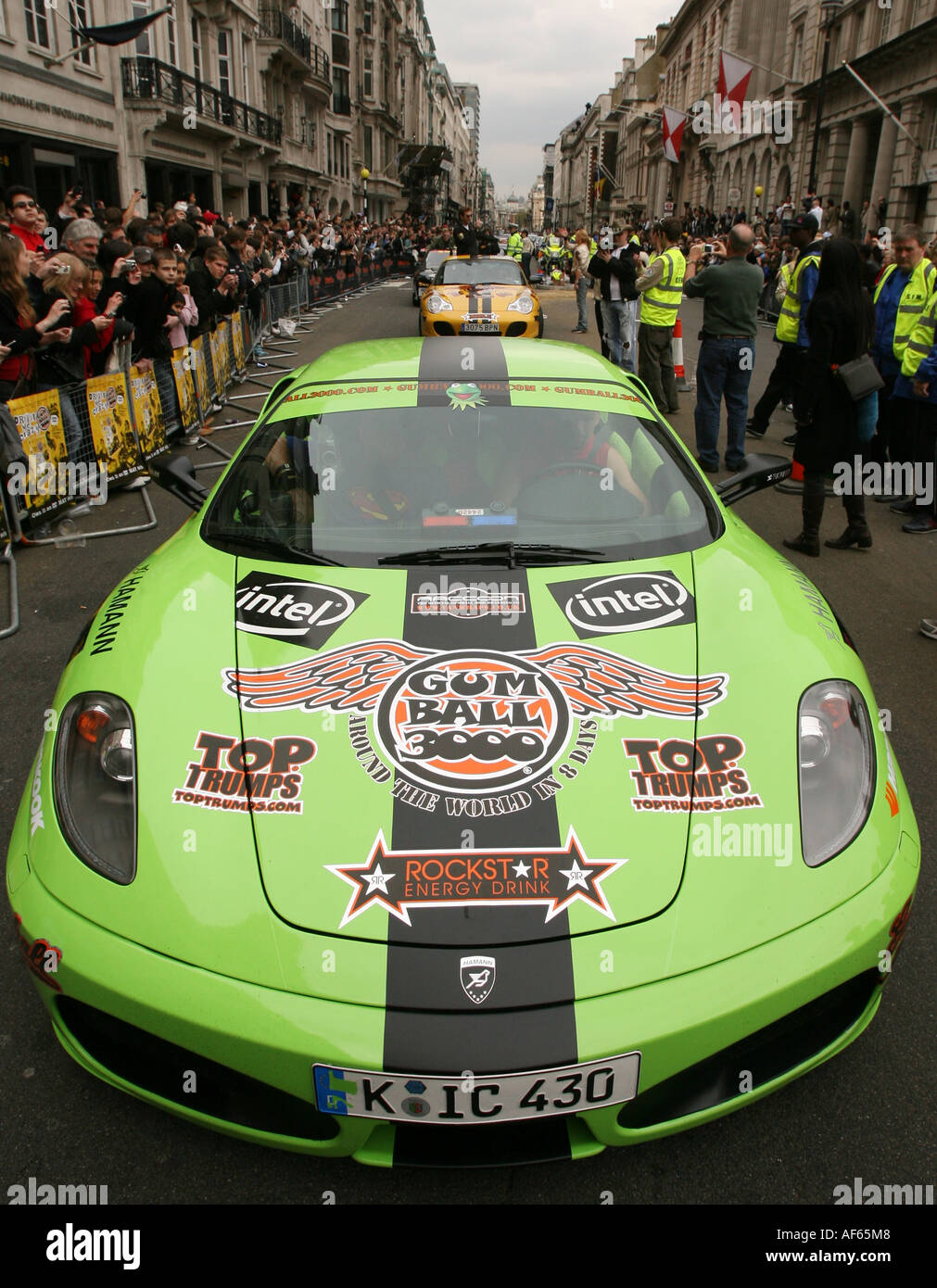 Start of the car race Gumball 3000 in central London, 30 April 2006 Stock Photo