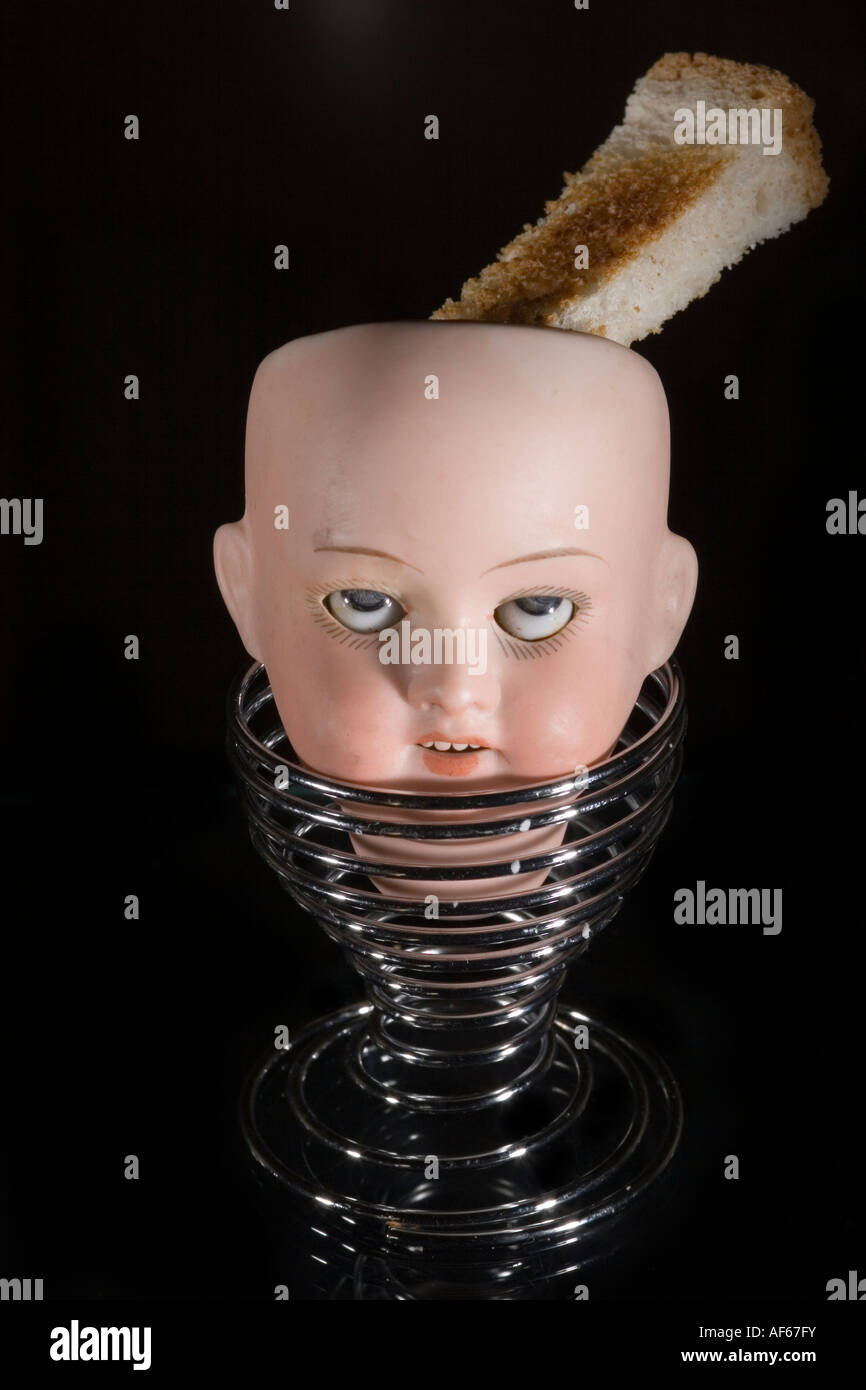 bisque dolls head breakfast special Stock Photo Alamy