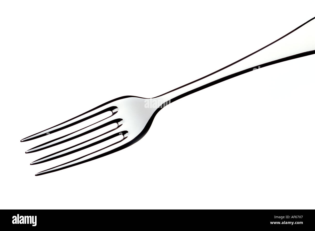 Fork White cut out background Stock Photo