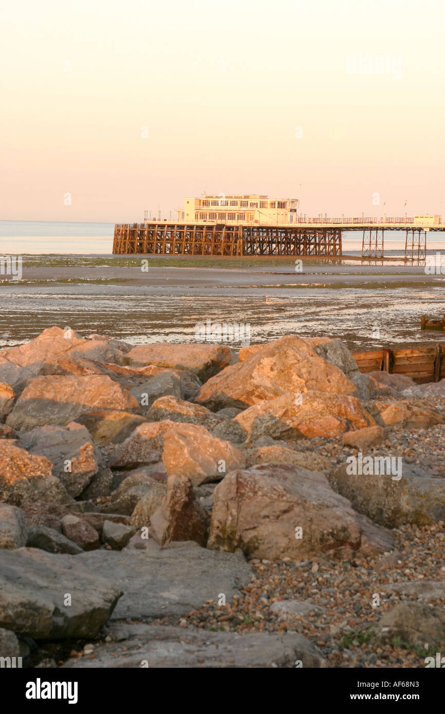 Worthing Pier early in the morning West Sussex England Stock Photo Alamy